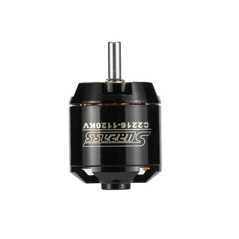 Front view of Surpass High Performance 2216 1120KV 14 Pole Brushless Motor For RC Airplane Fixed Wing With CNC Aluminum Heatsink