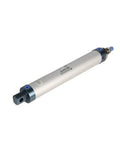 Gutsy Single Acting Pneumatic Cylinder Featuring Sweet Spring Return Action 20Mm Bore By 150Mm Stroke Anodized Aluminum Alloy Tube side view in garage setup.