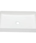 Rectangular Vessel Sink For Bathroom Dope White Ceramic Above Counter Vanity Basin 24 By 14 Inches With Modern European Inspired Style