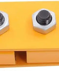 Heavy Duty Machine Skates 4409 Lbs Rock Solid Carbon Steel Industrial Dollies featuring yellow steel frame and bolts.