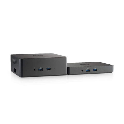 High Performance Thunderbolt Dock TB16 180W USB C Multiport Hub With Eu Power Cord displaying two black dock units with USB ports.
