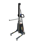 Heavy Duty Electric Work Positioner Truck With Remote Control 330 Lb Capacity And 70 Inch Ram Lift Height for maneuvering in tight spaces.