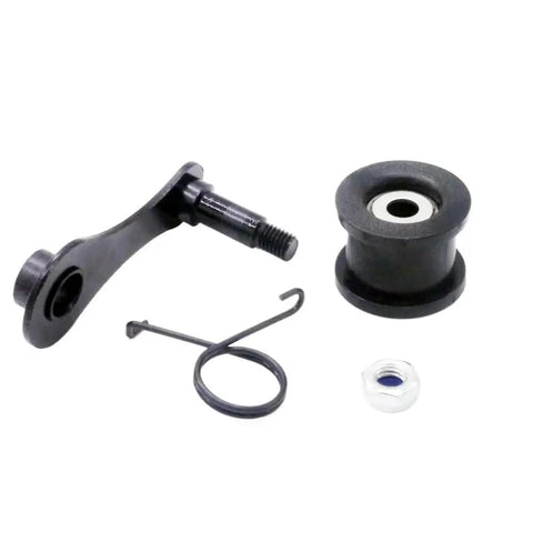 Solid Steel Chain Tensioner Pull Guide Roller With Tough Spring And Polyurethane Slider For Dirt Pit Moto ATV Quad Scooter To Stop Loose Chains black steel roller spring kit