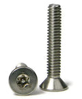 Tamper Proof Security Flat Cap Machine Screw With Pin Torx Drive T-40, 18-8 Stainless Steel, 5/16-18 Inch By 1-1/2 Inch