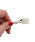 Close-up of hand holding pin connector from Refrigerator Ice Maker Assembly DA97-08059A Replacement For Model Specific Side By Side Fridges