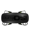 Top view of Noise Isolating Bluetooth Earmuffs For Worksite, Boss Level Comfort, 24 dB NRR Noise Reduction, Safemax 85 dB Volume Limit.