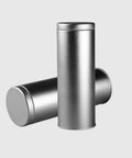 Hella Smooth 2 Pack Smokeless Moxibustion Extinguisher Tube Crafted Tough For Zero Drama, silver steel, two tubes side by side.