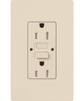 15 Amp Tamper Resistant GFCI Duplex Receptacle In Light Almond With Self Test Every 30 Seconds No Fuss Install Without Wall Plate
