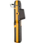 Side view of SurveyMaster Dual Function Moisture Meter with pin and non-invasive modes, featuring ergonomic design and controls.