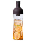 Eight Hundred Milliliter Glass Cold Brew And Iced Coffee Drip Maker With Splash Drip Proof Lid Great For Kitchen Counter Desk Or Backpack Smooth Daily Grinds And Summer Sips with lemons and iced drink