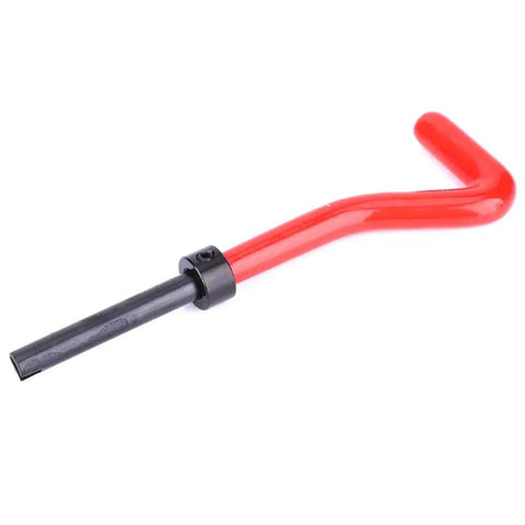 M8x1.25 Stainless Steel Thread Repair Kit For Automotive And HVAC Systems Restores Damaged Female Threads In Aluminum And Other Metals With True Precision And Built Tough Durability For Industrial Machinery High Voltage Gear And Microwave Equipment, black and red insert tool