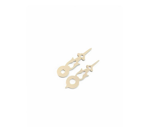 Plastic White Square Clock Hands With 1-3/8 Inch Minute Hole And Center Axis A-13 Replacement Parts for DIY Clock Repair