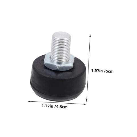 Close-up of Two Pack Adjustable Rubber Toe Stoppers For Quad Skates with measurement details for durability and control.
