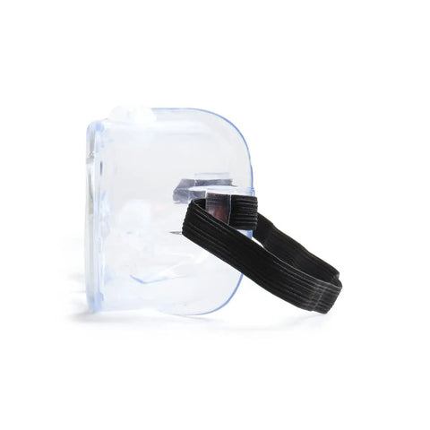 Side view of All Day Over Eyeglasses Safety Goggles With Anti Fog Coating ANSI Z87.1 Eye Protection With adjustable strap