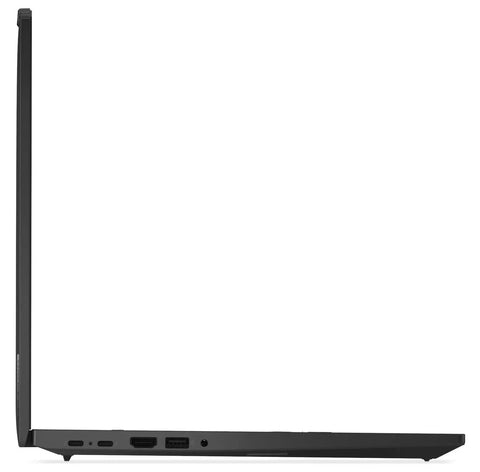 Side view of ThinkPad P16s Gen 4 Mobile Workstation With 4K Dolby Vision OLED Touchscreen And 100 Percent DCI-P3, 32GB DDR5 RAM, AMD Ryzen AI Pro 350 Processor, 1TB SSD, WiFi 7, Windows 11 Pro Copilot PC, showing thin profile and ports.