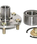 Front Wheel Bearing Hub Repair Kit For 2005 Through 2013 Vehicles With 4 Wheel ABS Includes Hub Bearing Retaining Ring And Axle Nut