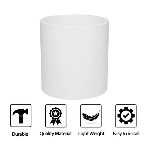 5 Pack 2 Inch PVC Pipe Fittings Coupling Socket To Socket Schedule 40 White Slip Connection Adapter with durability icons