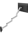 Aluminum Mechanical Spring TV Monitor Wall Mount Bracket fits 17 to 32 inch screens, showcasing smooth rotation and four telescoping arms.