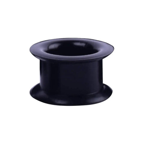 Black silicone ear tunnel from Dope Hollow Silicone Ear Tunnels And Plugs Set For Piercing Expander Kit, double flared, hollow design.
