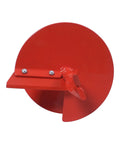 Red 10 Inch Diameter 36 Inch Long Single Spiral Earth Auger Bit with fishtail point and patent shock spring cutting blade.