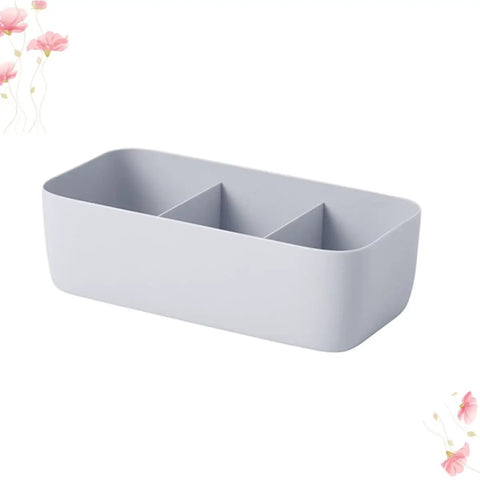Keep Your Closet Chill With This Four Piece Sock And Underwear Storage Box Featuring Smooth Slide Compartments For Taming Piles And Sorting Gear With Ease - gray modular plastic drawer with two compartments.