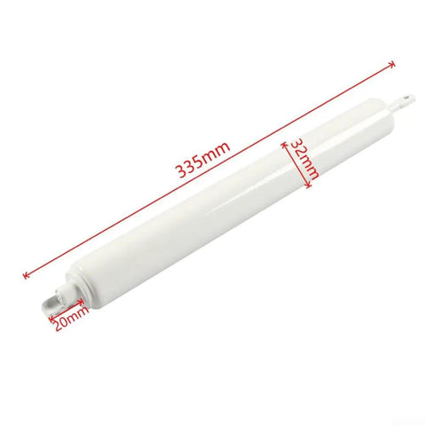 Heavy Duty Dual Pneumatic Door Closer Kit for Storm Screens and Security Doors, dimensions labeled, reinforced metal build