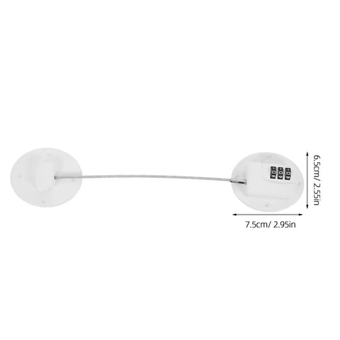 Family Safe Fridge Lock With Password Protection No Drill Install For Refrigerator And Cabinet Doors Easy Adhesive Mount White Plastic Kidproof