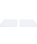 Two white Top Tier Industrial Machine Cleaner Sheets for tackling grease and grime from metal parts.