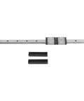 400mm Steel Miniature Linear Sliding Rail Guide With Two Blocks for Precise Linear Motion in CNC Machines, top view