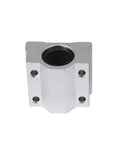 SC8UU SCS8UU Linear Ball Bearing Slide Block Bushing For CNC And 3D Printers, chrome steel, compact design, top view.