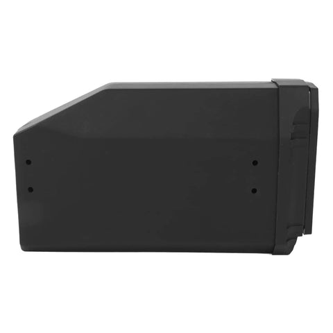 Heavy Duty 5L Motorcycle Rear Toolbox Side Lightbox Storage Case Fits BMW R1200GS LC 2013 2019 side view showing black steel resin material.