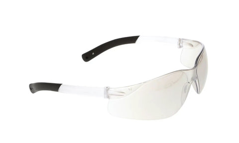 Tough As Nails Polycarbonate Safety Glasses With Clear Mirror Lenses And Slip Free Black Temples Deliver Crisp Views Indoors Out While Blocking Harmful UV Rays With Sturdy Side Shields