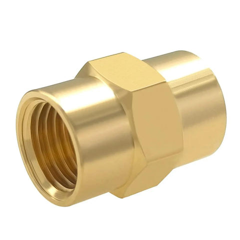 Brass NPT female coupler fittings for industrial pipe connections