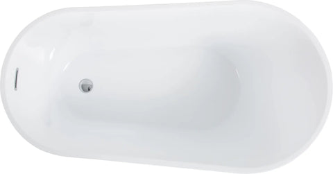 Heavy Duty Acrylic Bathtub Drain Kit With Overflow Featuring Corrosion Resistant Piping And Leakproof Design Built Tough For No Fuss Bathroom Upgrades And Smooth Reliable Everyday Performance shown from above, highlighting the smooth interior.