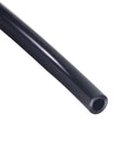 Close-up of black hose from Gas Fuel Line Hose Kit For 2 Cycle Small Engines Includes Four Feet Of Each Black Line In Four ID X OD Sizes