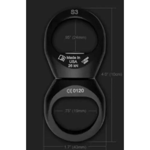Orbiter Swivel S3 Pro Grade Swivel With High Strength Stainless Axles And Sealed Ball Bearings showing dimensions and certification
