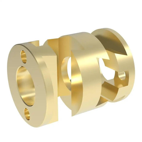 16mm Oldham Coupling T8 Z Axis Flexible Shaft For 3D Printer Hot Bed Reduces Swing Vibrations With CNC Screw Drive Smooth Printing Action, gold metal