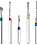 Killer Performance 50 Pc Diamond Burs FG Shank Dental Bits With Natural Diamond Coating And Rugged Stainless Steel Shafts, assorted sizes.