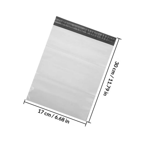 Waterproof Self Sealing PE Shipping Bags For Clothing And Shoes, 100 Pack, dimensions 30x17 cm, showing durable mailer envelope.