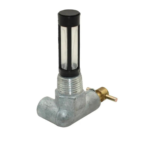 Ford Tractor Fuel Tap Shut Off Valve Fits 2600 3600 4100 4600 5600 6600 7600 Heavy Duty Gas Tank Valve With One Half Inch Fuel Line And Seven Eighths Inch Thread BSPT Male Inlet UNF Female Outlet, metal valve with brass lever