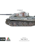 Side view of Tiger I Ausf E 1 To 56 Scale German Army Plastic Tank Kit For Bolt Action Tabletop Battles 28mm Miniatures Model