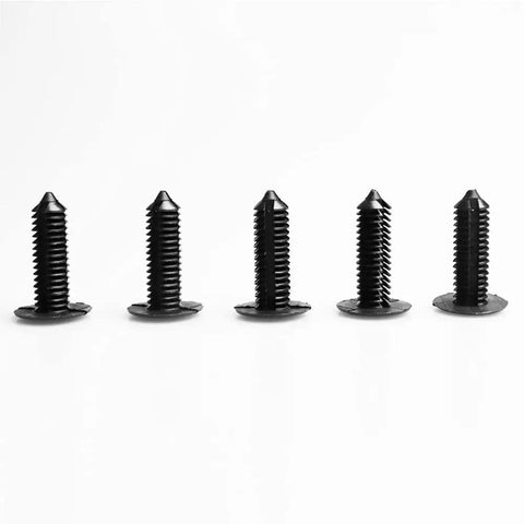 Image of 100 Pack 9mm Car Clip Retainer Kit With Expansion Screws Rivet Fasteners For Hood Splash Guard Holes 9mm Black