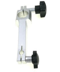 Rugged Comparator Stand With Indicator Holder And Measuring Arm Bracket 114mm Center Distance For Pro Grade Precision Metrology And Dial Indicator Mount Easy Setup Durable Shop Accessory silver aluminum clamp with black knobs