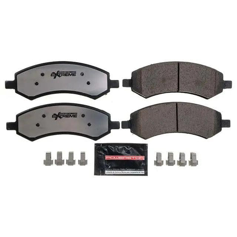 Front Brake Pads Upgrade For Dodge Dakota 2005-2010, Durango 2007-2009, Ram 1500 2006-2010, 2011-2018 With Z36 Truck Tow Carbon Fiber Ceramic Brake Pads And Installation Hardware
