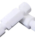 No Nonsense 10 Pack PTFE Teflon Check Valves 1/8 Inch To 1/8 Inch smooth flow one way control, white polymer for heavy duty fluid systems.