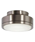 Rudolph Light Kit For F727 Ceiling Fan In Brushed Nickel With Frosted White Glass LED Lamp Steel Construction 3000K Warm White