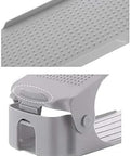 Close-up view of the anti-slip grip design of an Adjustable Free Standing Shoe Rack With Ten Roomy Slots And Anti Slip Grip Design Perfect For Closet Space Saving And Smart Shoe Storage Organizer That Keeps Your Kicks Neat And Secure.