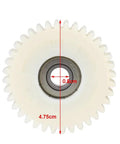 Front view of a single gear from Three Pack 36T Nylon Motor Drive Gears For E Bike Hubs 47.5 X 13.5 mm Bearings Included