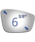 Passenger Right Side Mirror Glass With Adhesive Pads For Volkswagen Beetle Jetta Passat Non Heated Flat Convex Replacement Glass 6 5/8 inch
