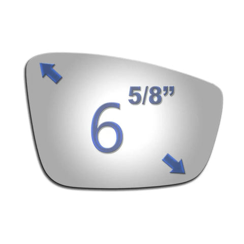 Passenger Right Side Mirror Glass With Adhesive Pads For Volkswagen Beetle Jetta Passat Non Heated Flat Convex Replacement Glass 6 5/8 inch